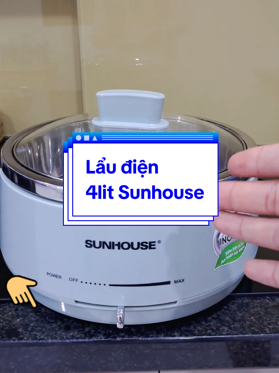 @Tony Xía Review @Tony Xía Review @Tony Xía Review Lẩu điện 4lit Sunhouse SHD4543 #xuhuong #nồi lẩu điện#tiktok #