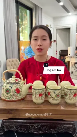 Bộ ấm trà hoạ tiết hoa mẫu đơn #boamtra#boamtrasu #boamchen#ngocngannga #nnnboamtra