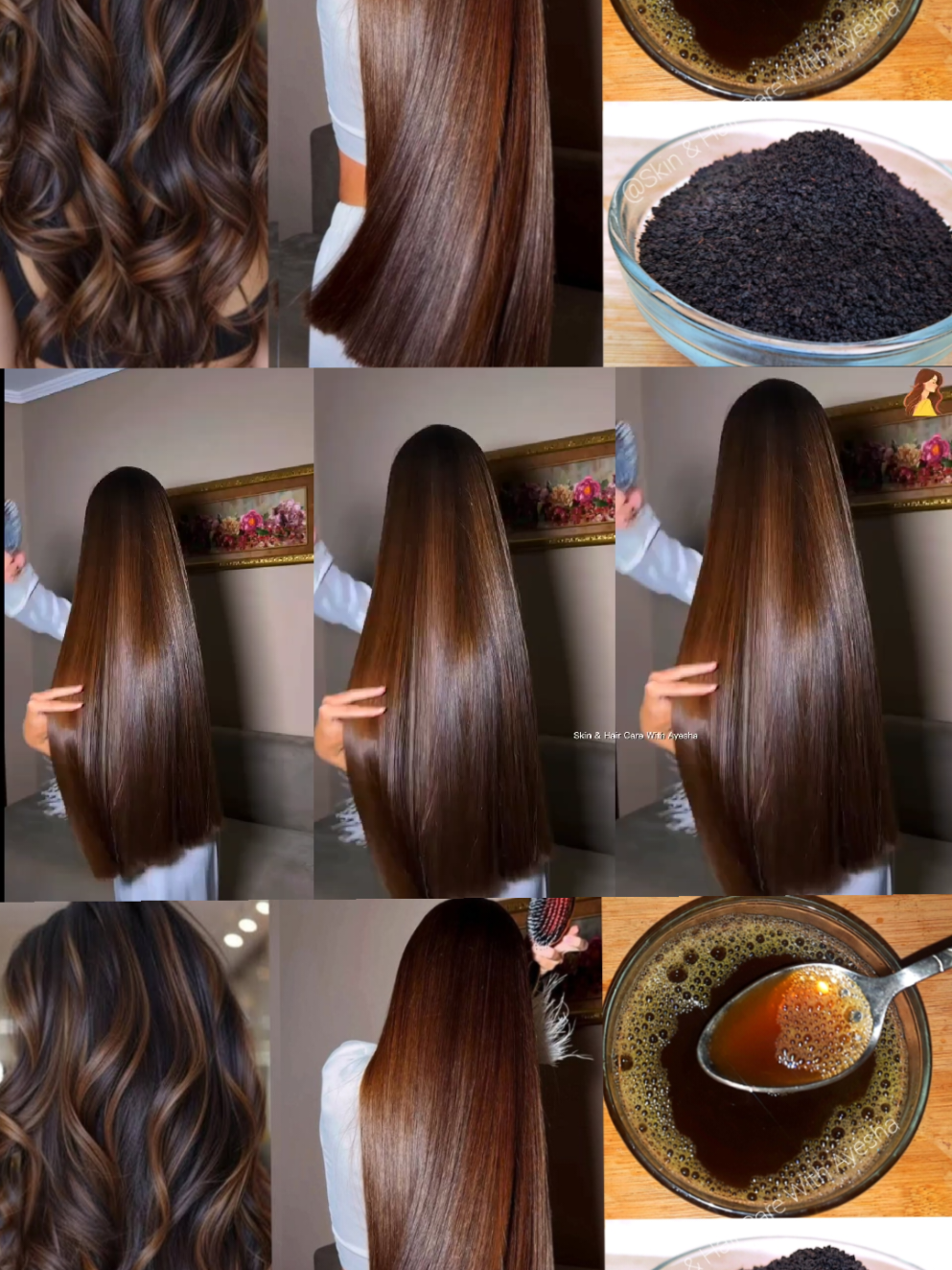 Diy Homemade Dark Brown Hair Dye With Black Tea ✨️ Follow For More 🤩 #foryou #hairdye #foryoupage❤️❤️ 