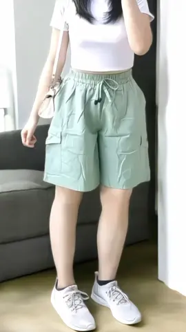 Celana wanita pendek cargo kekinian santai nyaman dipakai #celanapendek #celanacargo #celanawanita 