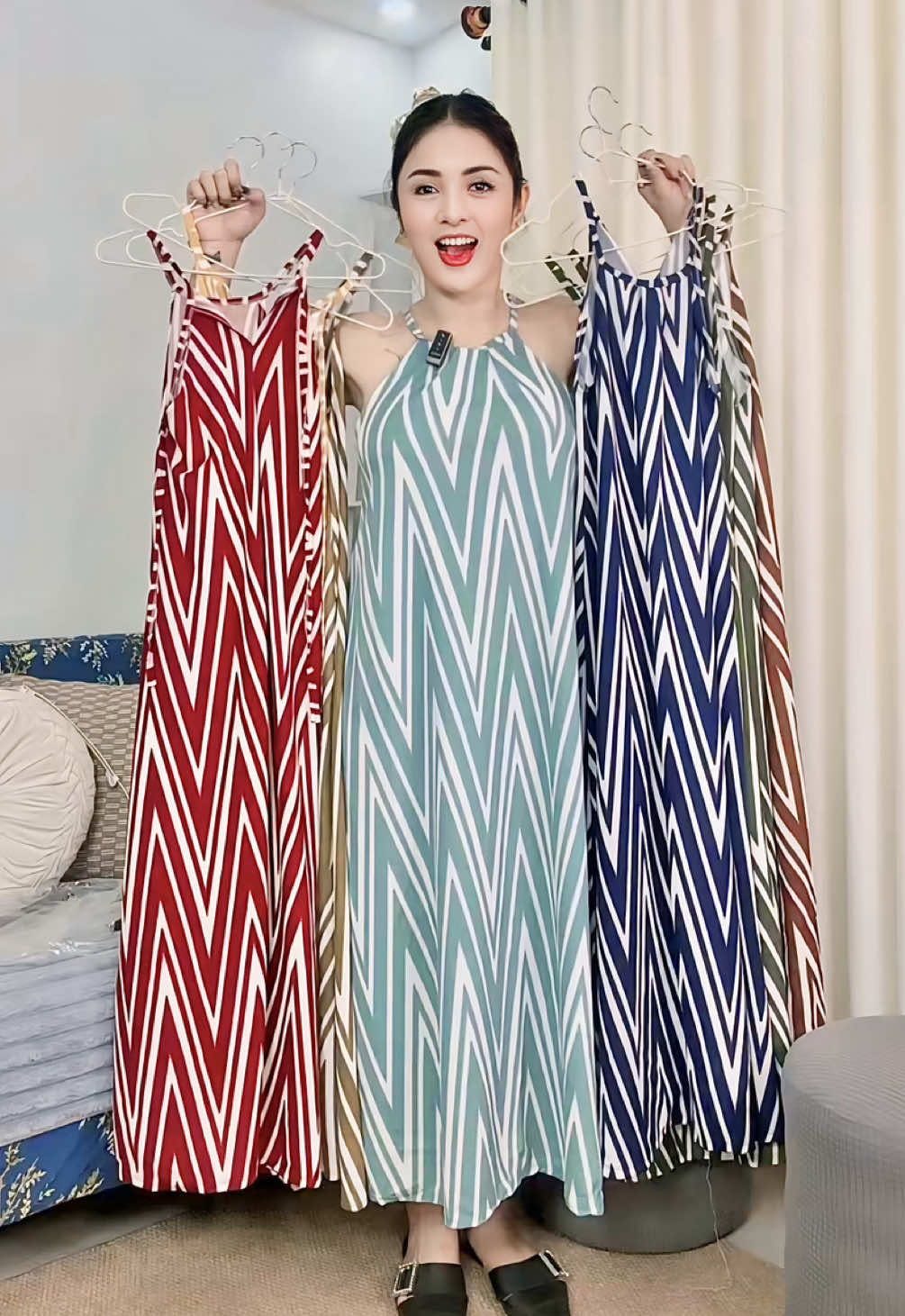 New prints just dropped! Kung gusto mo yung effortless pero ang lakas maka-fashion, this maxi dress is for you. #jiralongdress #maxidress #halterbacktiedress #summerdress #halterdress 