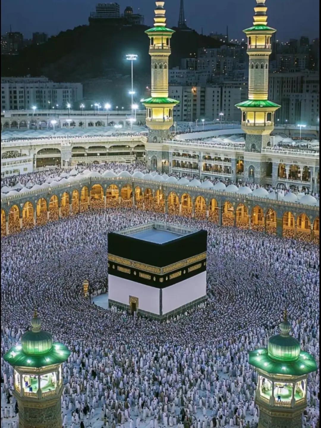 best places to visit Makkah Madina, also known as Al-Madina Al-Munawwarah, is a sacred city in Saudi Arabia and a top Madina, also known as Al-Madina Al-Munawwarah, is a sacred city in Saudi Arabia and a top destination for Islamic pilgrimage. Famous for the Prophet's Mosque (Al-Masjid an-Nabawi), Madina holds immense religious and historical importance in Islam. Pilgrims from around the world visit Madina during haj and umrah to experience its peaceful atmosphere and visit landmarks like Quba Mosque, Qiblatain Mosque, and Mount Uhud. With its rich Islamic heritage, spiritual ambiance, and modern amenities, Madina is a must-visit city for Muslim travelers. Plan your trip to Madina for a deeply spiritual and culturally enriching experience. A breathtaking view of the Golden Door of Masjid an-Nabawi in Madinah, surrounded by elegant floral decorations. The door shines in radiant gold, with intricate Arabic calligraphy engraved on it. Around the door, tall curtains made of white and pink roses form a graceful arch. In front, a circular floral arrangement of white, pink, and purple roses encircles a golden vase placed at the center. The marble floor reflects the warm sunlight, creating a peaceful and spiritual ambiance. Ultra-realistic, 8K, high detail, soft natural light, Islamic architecture, holy atmosphere, serene and majestic composition.#lslam #Makkah #Madinah #foruyou #foryoupage 