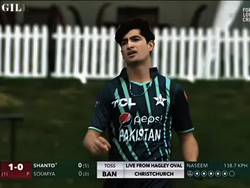 Naseem shah deadly spell...💀🔥🖤#cricketlover #batting #viralvideostiktoks #fyp #viral 