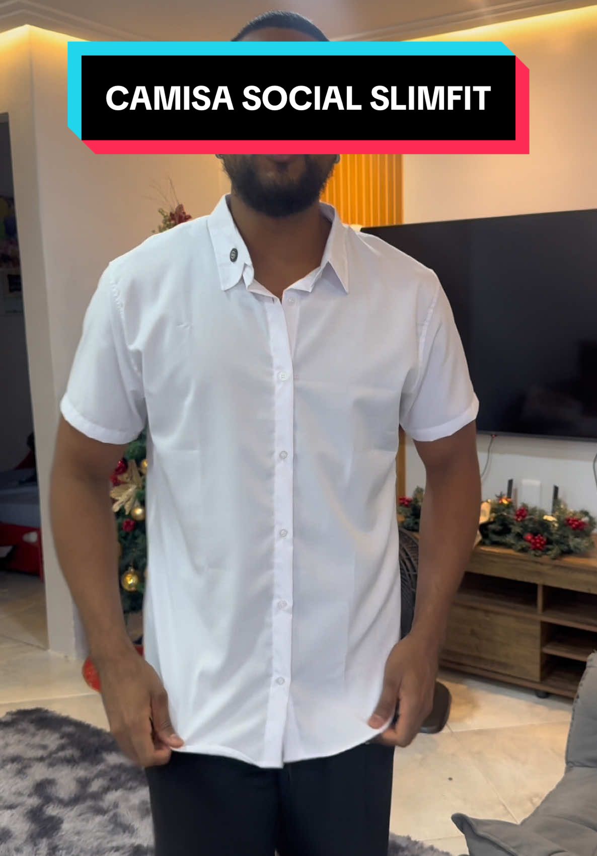 Camisa Social Masculina de Botão SlimFit. ___________ #camisasocial #camisasocialmasculina #camisasocialslimfit #camisabranca 