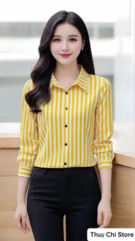 Áo sơ mi thiết kế dáng ôm thanh lịch. #aosominu #thoitrangnu #xuhuong #viral #thinhhanh 
