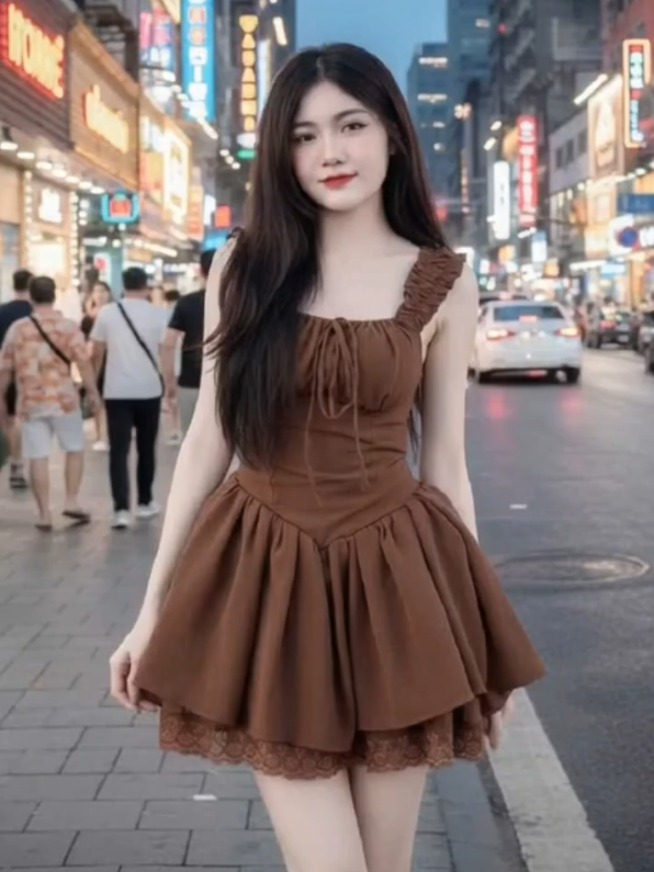 váy tiểu thư cổ vuông #dambody #hongnhungshop99 #đamutiec 