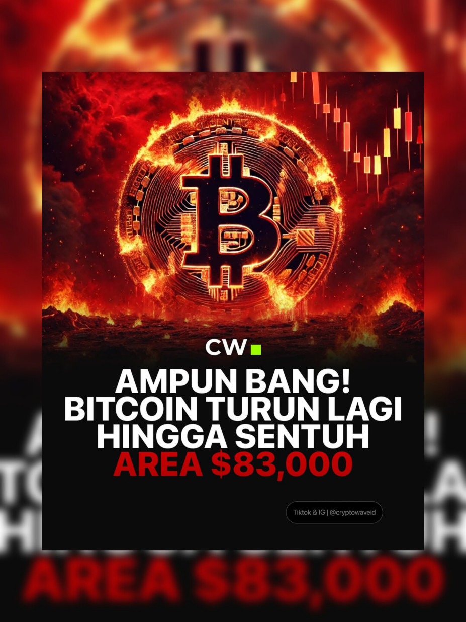 Harga Bitcoin kembali turun lagi hingga menyentuh area $83,000. Terpantau Bitcoin masih melemah hingga saat ini! #cryptowave #gabrielrey #crypto #bitcoin 