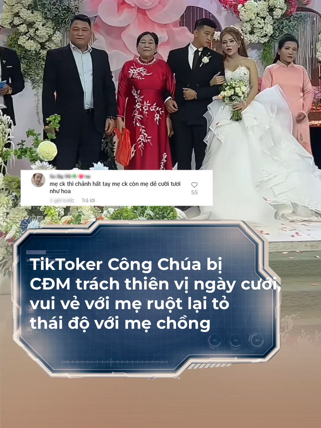 TikToker Công Chúa bị CĐM trách thiên vị trong ngày cưới, vui vẻ với mẹ ruột bao nhiêu lại tỏ thái độ với mẹ chồng bấy nhiêu #tiktokgiaitri #saudrama #drama #laychong #congchua #damcuoi