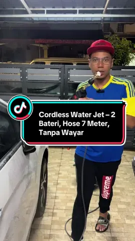Cordless Water Jet – 2 Bateri, Hose 7 Meter, Tanpa Wayar#cordlesswaterjet #waterjetportable #waterjetcordless 