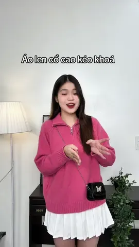 Áo len cổ cao kéo khoá #camcloset #áo #HotTrend #len #TrendyFashion   