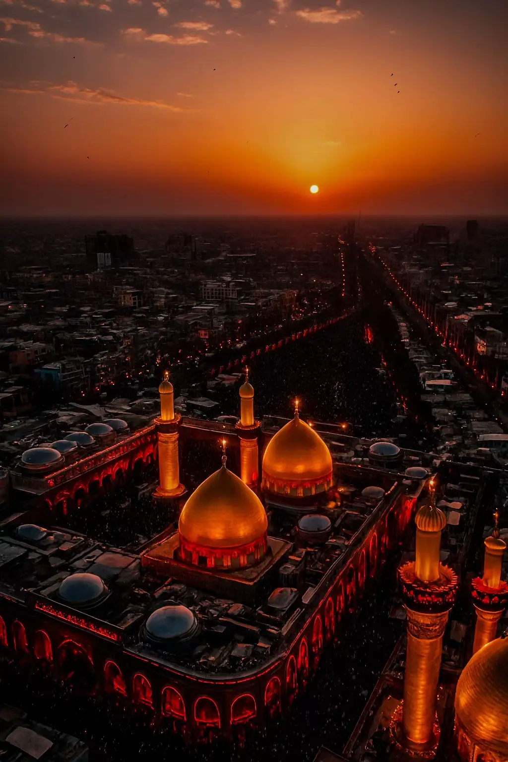 #كربلاء_مدينة_العشق_والعاشقين #تصويري_احترافي_الاجواء👌🏻🕊😴 #خلفيات_فخمه #4k #كربلاء 