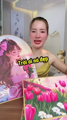 Trời ơi nó đẹp#hanglinhxinhxinh #giadungtienich #tranhdecor 