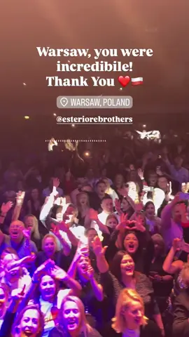@Gabriele Esteriore @Esteriore Brothers @Piero Esteriore @Mimmo Esteriore @Amadeo Esteriore @DASZELT Warsaw and all of Poland love to sing with you 🎤❤️ as you will see at the Polish concert🇵🇱 for which we thank you very much 🙏❤️