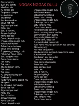 lirik lagu nggak nggak dulu ful lirik#fyyyp #harusmasukberanda #liriklagu #dj terbaru #virral