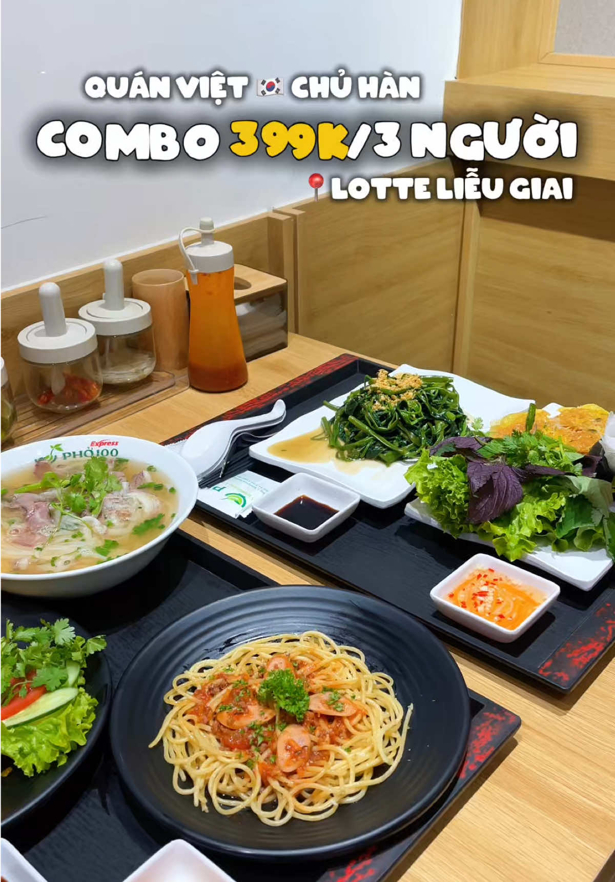 Quán Việt có set menu 399k/3 người ăn ngay trong Lottte Liễu Giai | Phở 100 Liễu Giai #pho100 #quanviet #lottelieugiai #lottemall #diadiemanuong 