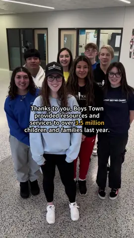 This is the impact you can see, with lives forever changed. Because of supporters like you, millions of children and families receive the care and support they need each year. Help us care for millions more next year with a gift to Boys Town that will be MATCHED for #GivingTuesday! Donate today on our profile. 💙 #fyp #boystown