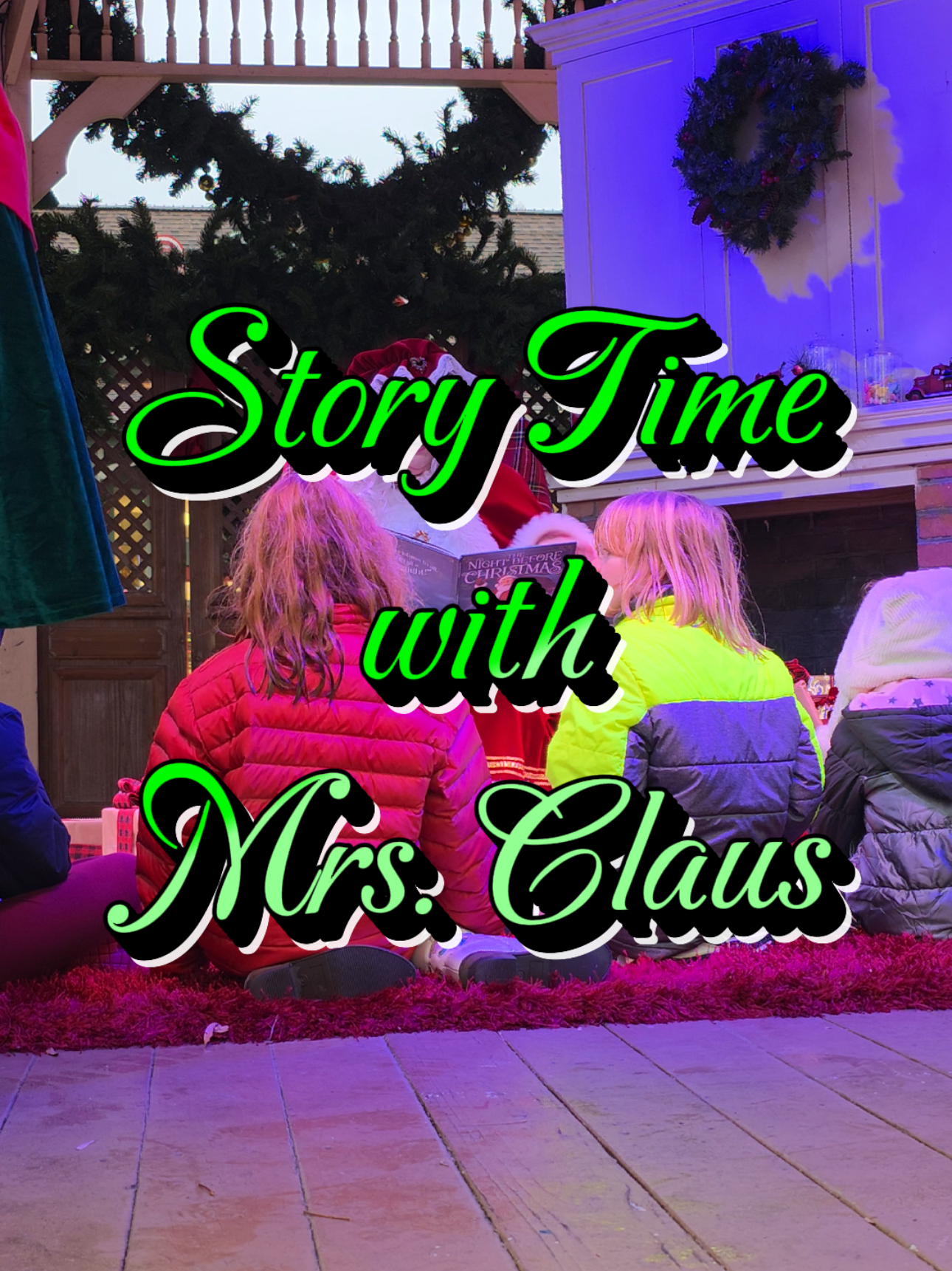 Story Time with Mrs. Claus at Winterfest 📖  #Carowinds #Winterfest #storytime #fyp #christmas 