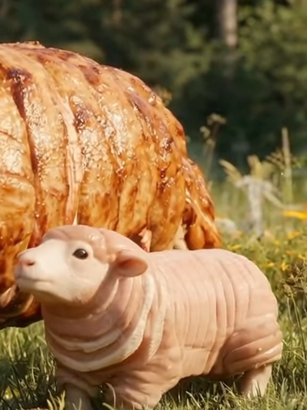 Bevor es Döner wurde… das geheime Leben des Dönerlamms 😳😂 #ai #lustigevideos #Döner 