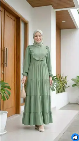 Gamis wanita bahan crinkle airflow#gamiskekinian #gamis #gamislebaran #gamisramadhan #fashionmuslim 