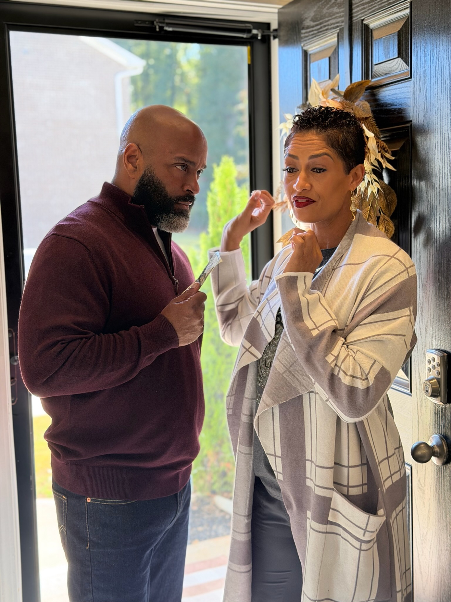 When Angelina sees Diesel all cleaned up!