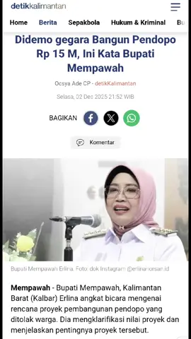 😓😓perhatikan dulu masyarakat mu ibu bupati mempawah. 