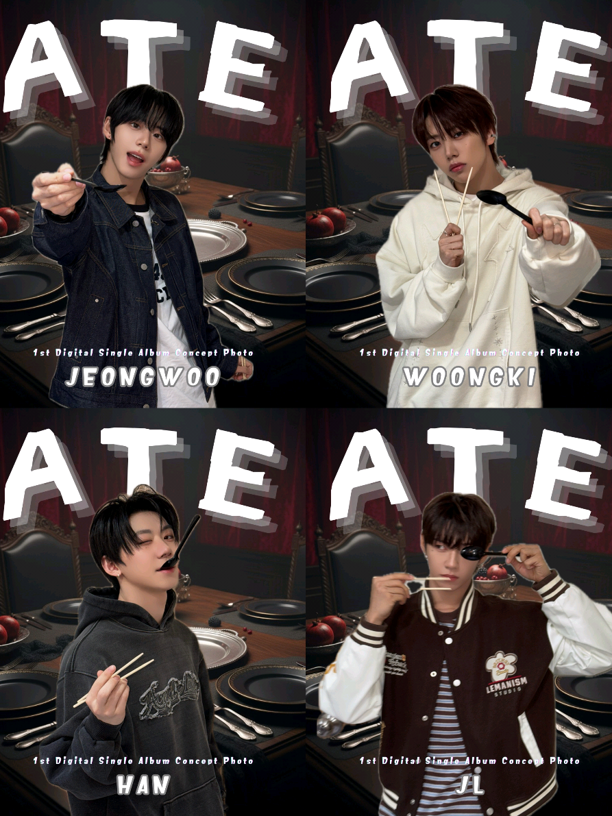 AHOF + ATE = AHOFATE🌟 Introducing the first unit group of AHOF, 'FATE' with their first digital single 'ATE' under K&K Ent. all produced in imagination of Woongki saying 
