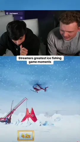 Streamers greatest ice fishing game moments #kickstreaming 