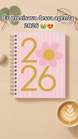 Gente… eu REALMENTE precisava dessa agenda 😭💗 A coisa mais linda pra começar 2026 organizada e motivada ✨ Quem ama papelaria vai surtar comigo! 📒🥰 #agenda2026 #planner2026 #papelariafofa #estética #tiktokbrasil 