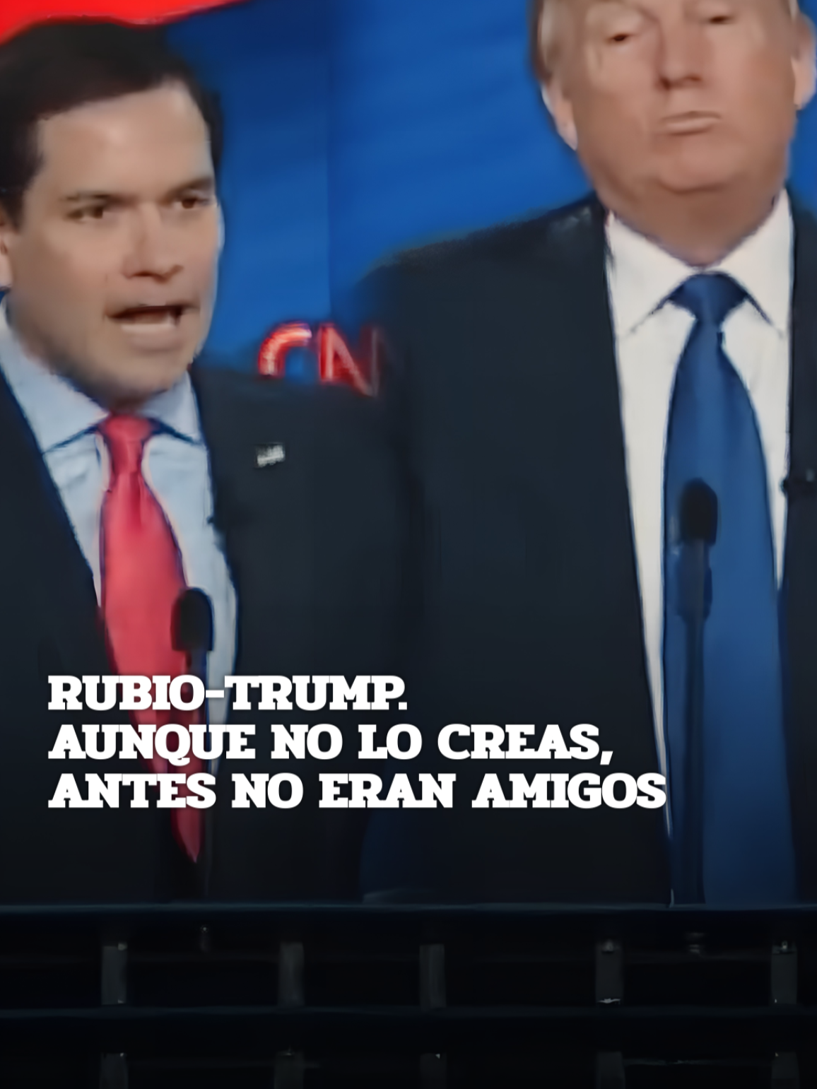 Trump y la rivalidad con Marco Rubio Aunque ahora son amigos cercanos y Marco Rubio es miembro del gabinete de Donald Trump, en el pasado, ambos políticos tuvieron unos feroces encuentros en televisión por ganarse la presidencia de EE.UU. #trump #maga #donaldtrump #marcorubio