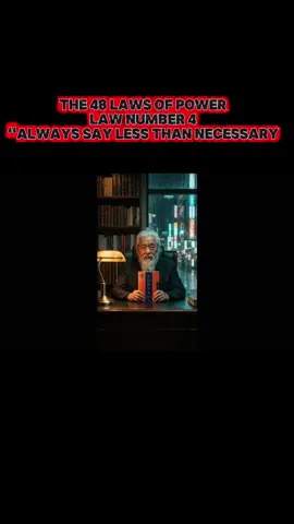 THE 48 Laws of Power. “LAW NUMBER 4 “ ALWAYS SAY LESS THAN NECESSARY. #BOOKS #motivation #the48lawsofpower 