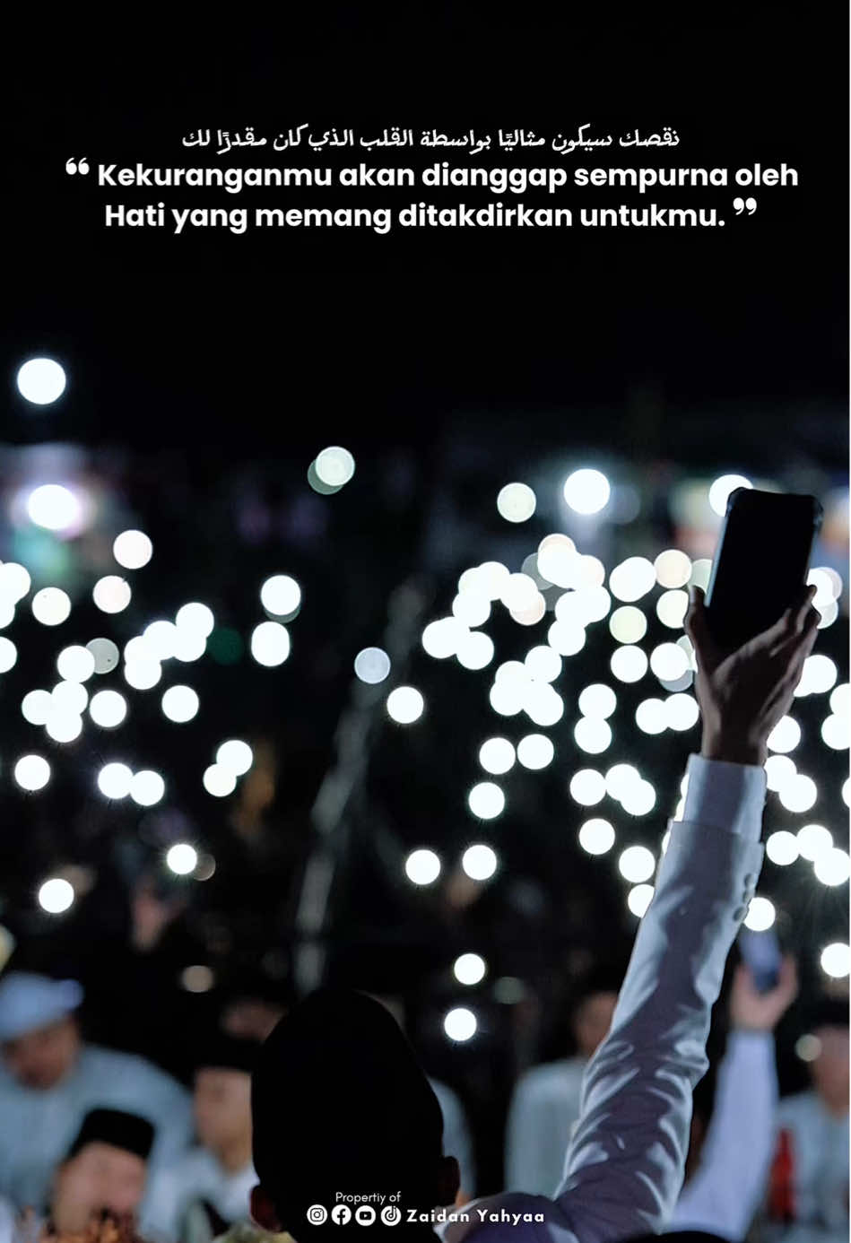 نقصك سيكون مثاليًا بواسطة القلب الذي كان مقدرًا لك ❝ Kekuranganmu akan dianggap sempurna oleh Hati yang memang ditakdirkan untukmu. ❞ #zaidanyahyaaofficial #zaidanyahyaa #quotes #fyp #viral 