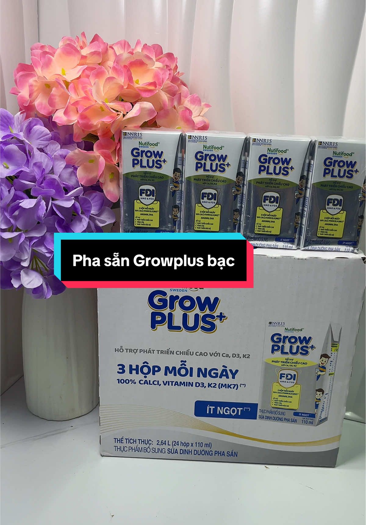 3 hộp mỗi ngày hỗ trợ bé ph.át triển chiều c.ao vượt trội #growplusbac #growplus #nutifood 