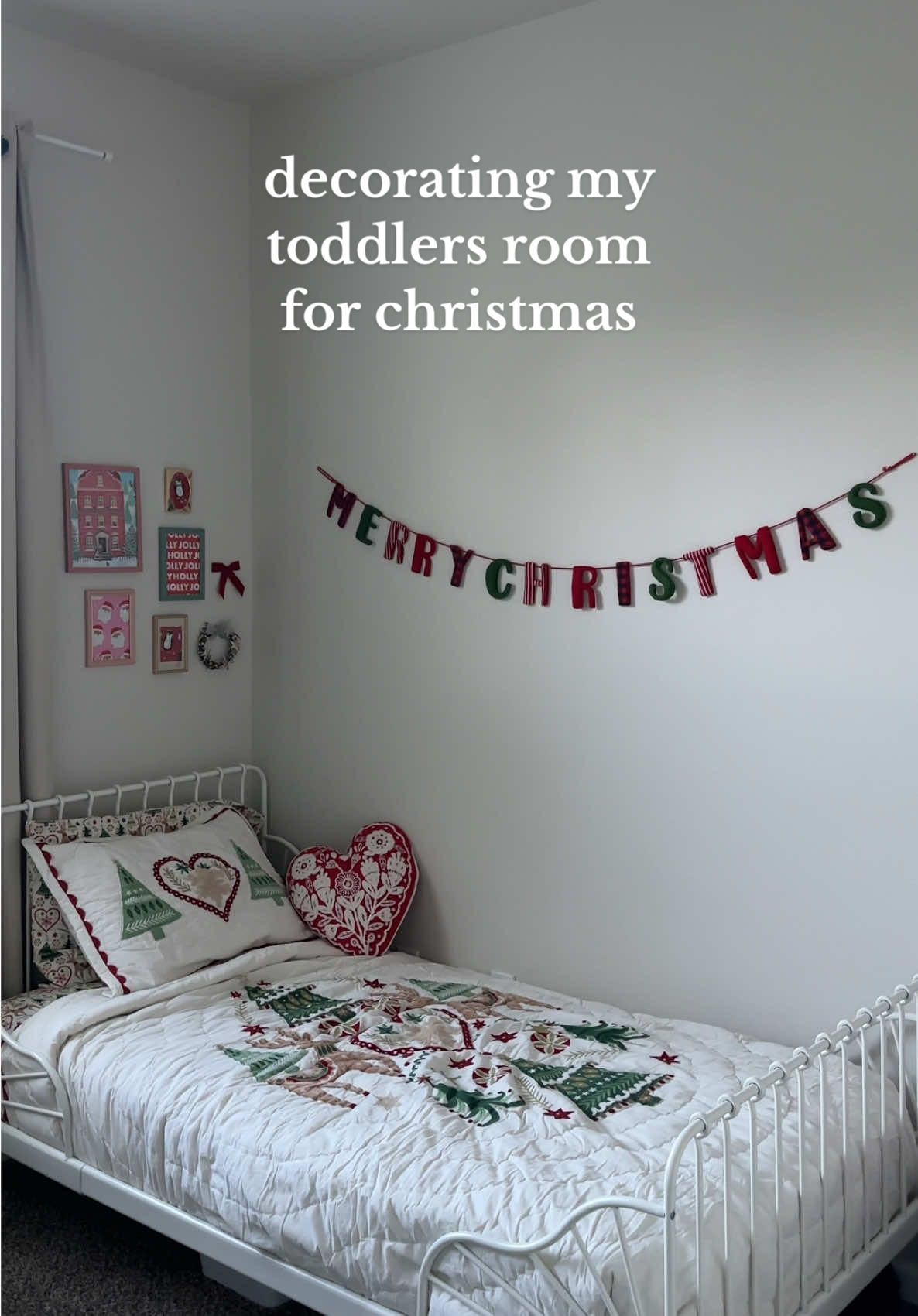 love how it turned out! 🥹🎄✨ #christmas #christmasdecor #decoratingforchristmas #toddlerroom #motherhood @West Elm 