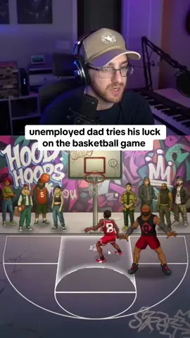 unemployed dad tries his luck on the basketball game #basketball #kickstreaming 