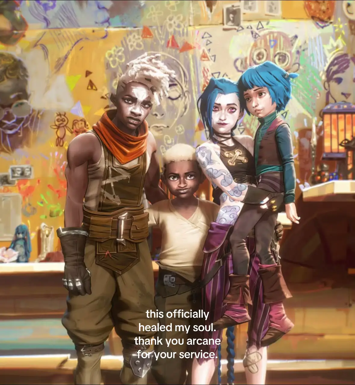 this healed my soul. THANK YOU FOR YOUR SERVICE WAAHHHH😭💙🩷 #arcaneseason2 #jinxarcane #viarcane #ekkoarcane #caitlynkiramman 