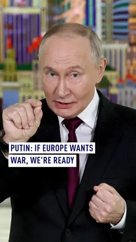 Russian President Vladimir Putin says Russia does not want a war with European powers, but is ready to fight if Europe does want a direct conflict with Moscow. Putin told reporters that ‘if Europe suddenly decides to wage war against us and starts it, we are ready right now. There can be no doubt about that.’ He said European powers had locked themselves out of peace talks on Ukraine because they had cut off contacts with Russia. #putin #Russia #Europe #moscow #ukraine