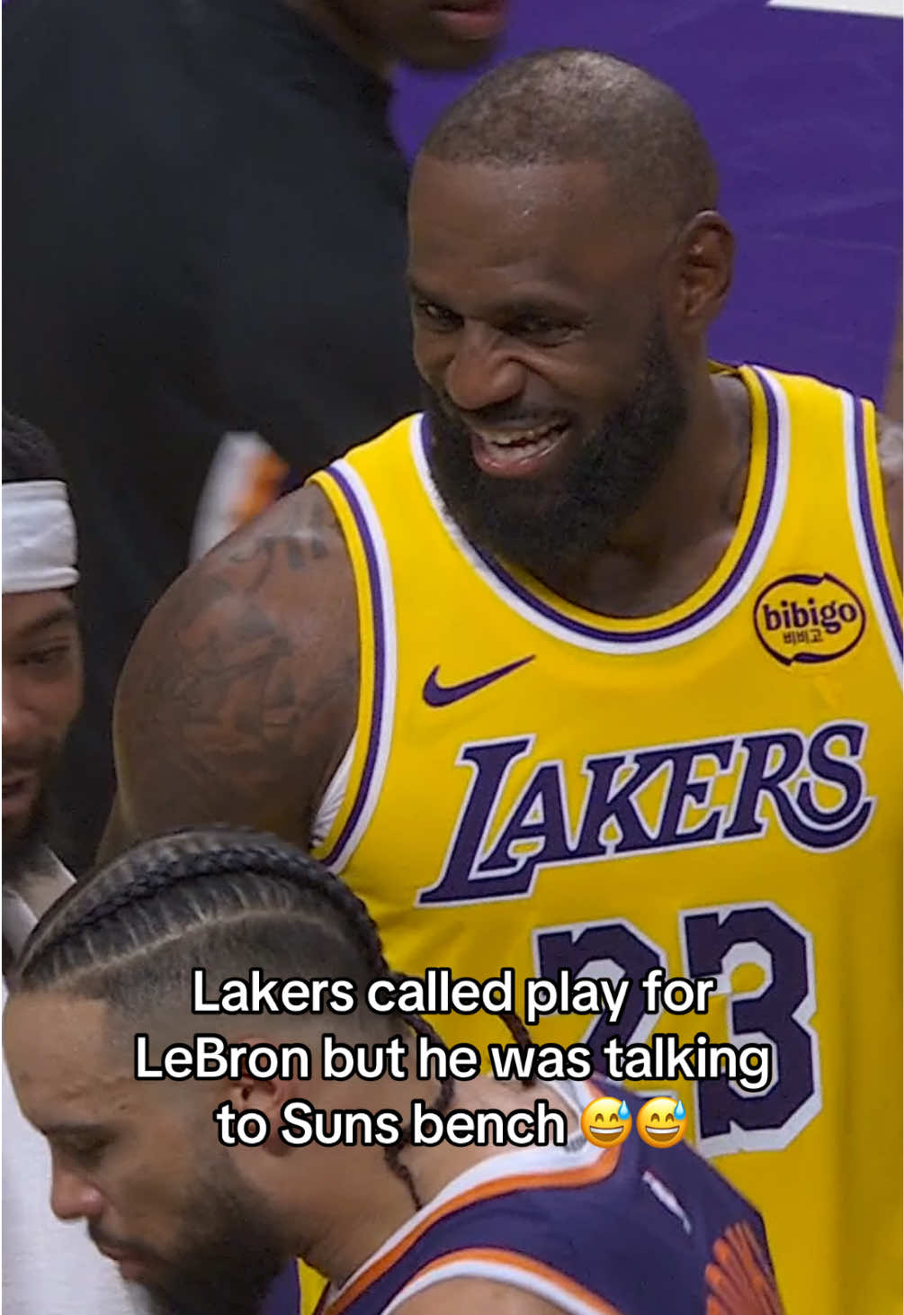 Oh nooo. 😅😅 (h/t MrBuckBuckNBA/X) #lakers #lebronjames #NBA #basketball #lukadoncic 