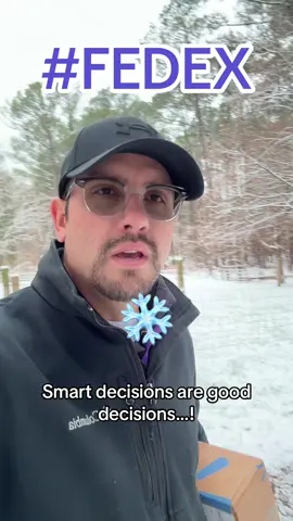 Don’t get stuck! Make #smartdecisions . #fedex #serenity #snow #fyp  