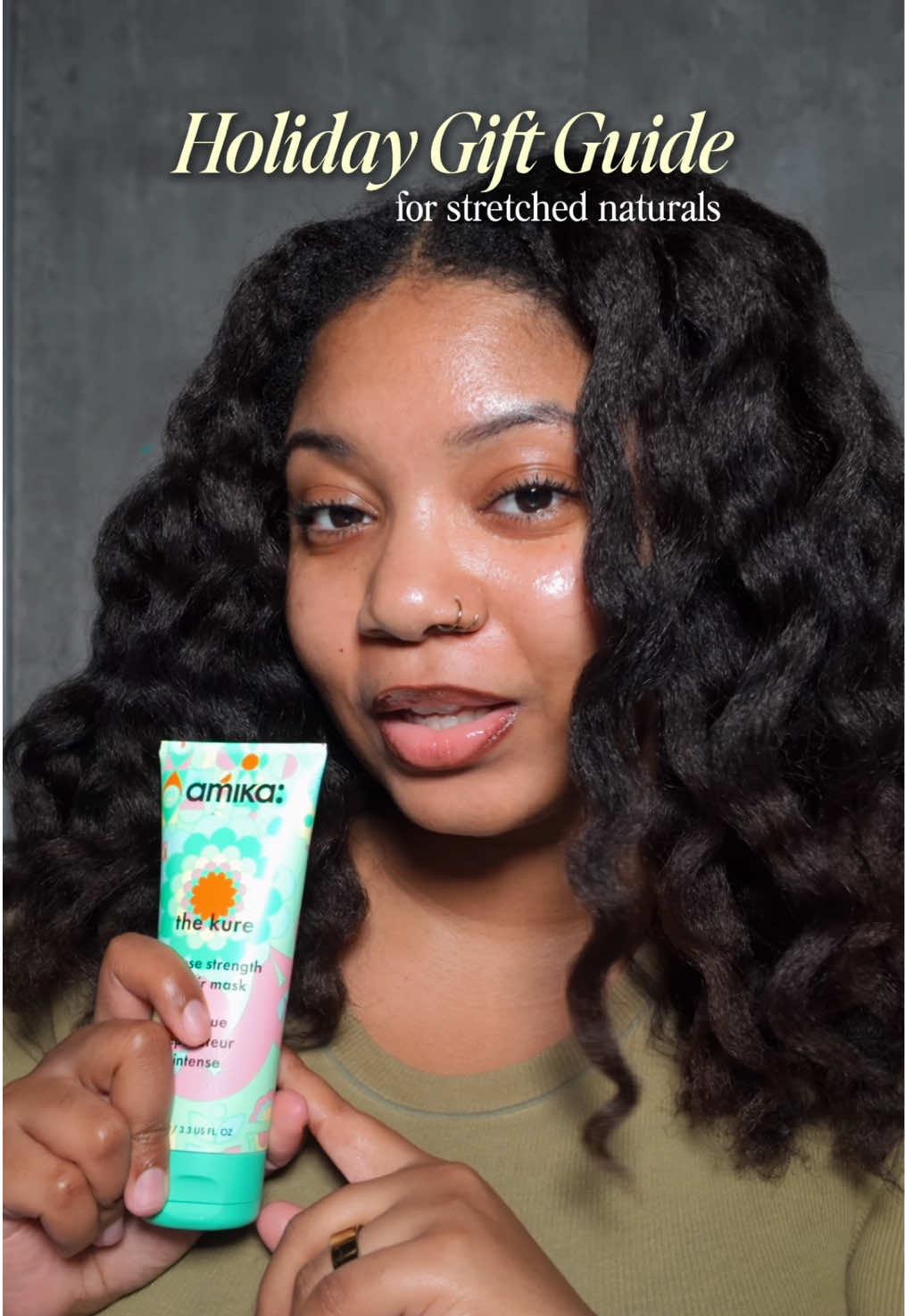 #amikapartner give the gift of healthy hair this stretched natural season with the help of @amika 🤭 With the inner strength strength repair routine set you can use products like amika’s the kure mask to not only strengthen your hair but deliver major moisture this holiday season Find the set now at loveamika.com #naturalhair #type4hair #4bhair #stretchednatural