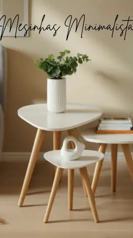 🌟 Transforme sua sala com estilo! Que tal deixar seu ambiente mais moderno e sofisticado sem gastar muito? O Kit Trio de Mesinhas Laterais Retrô Pé Palito é perfeito para complementar salas, quartos e até escritórios! ✨ Design retrô com tampo orgânico ✨ Super versáteis: use como apoio, decoração ou cantinho do café ✨ Material resistente e acabamento impecável ✨ 29% OFF — de R$150+ por APENAS R$106,68 a R$107,45! Comente 