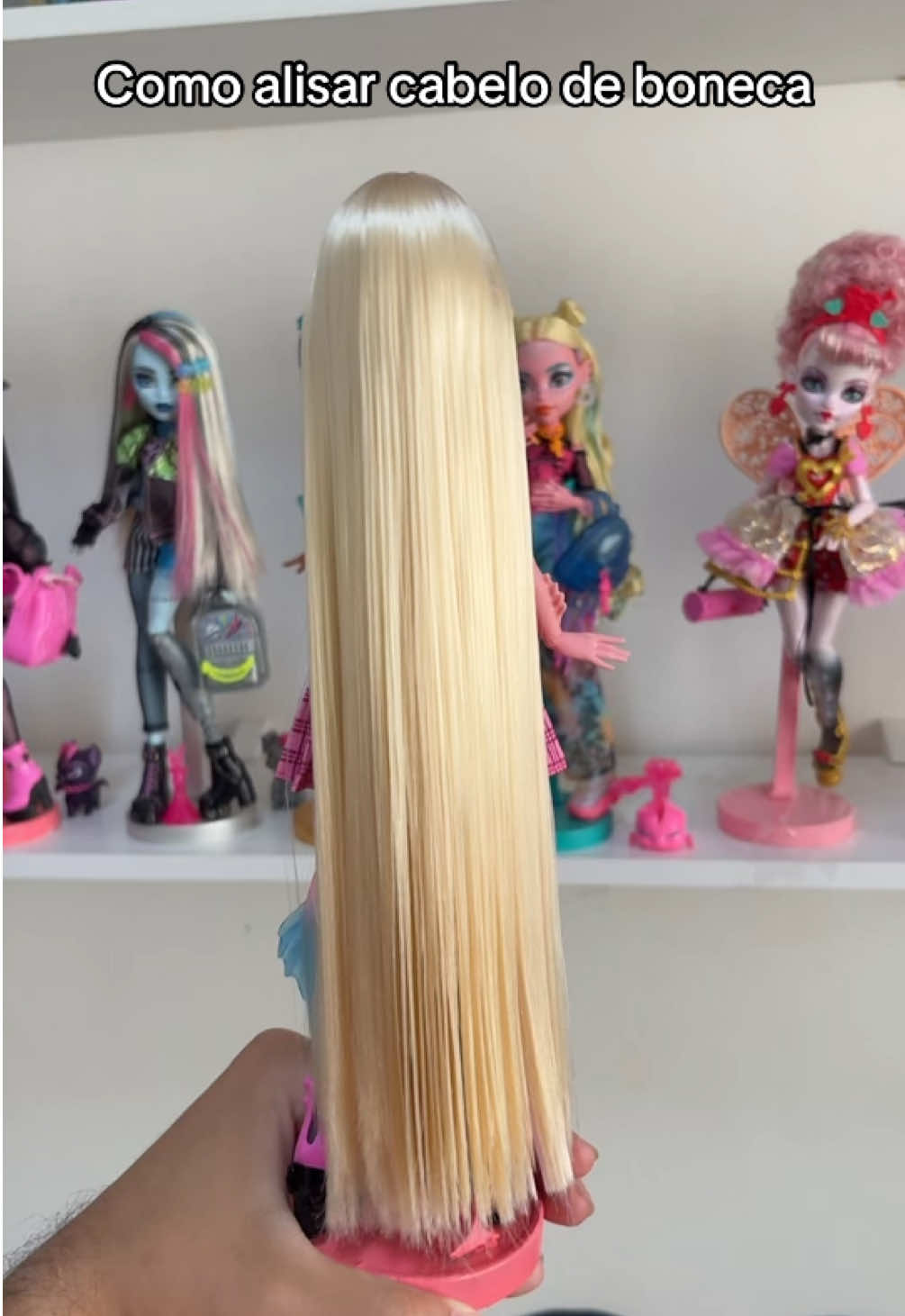 Como alisar cabelo de boneca! Resultado do cabelo da Lagoona SPA day do @Will , amaram? #monsterhigh #monsterhighg3 #lagoonablue #lagoonaspaday #boilwash 