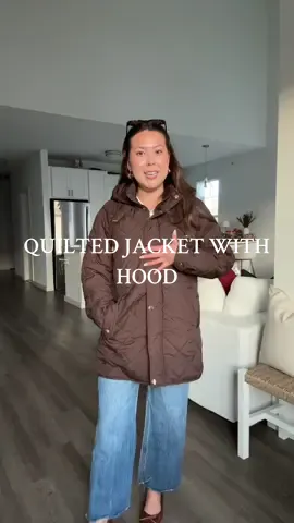 chocolate brown quilted jacket IT’S PERFECT 🤎🦌 #quiltedjacket #pufferjacket #winterjacket #tiktokshopcreatorpicks #tiktokshopholidayhaul 