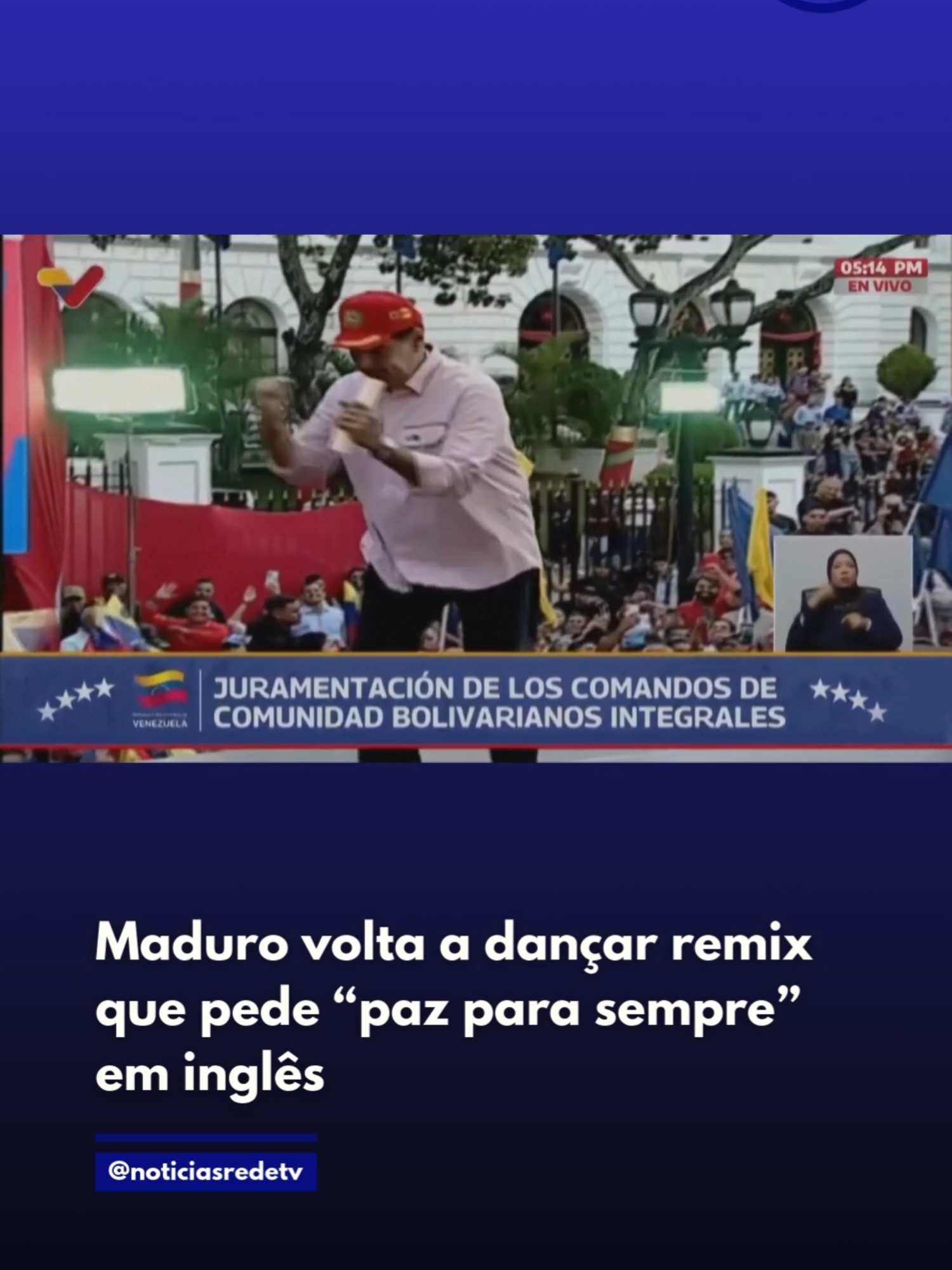 RESPOSTA AOS EUA O presidente venezuelano Nicolás Maduro dançou nesta segunda-feira (01) ao som de um remix da música 