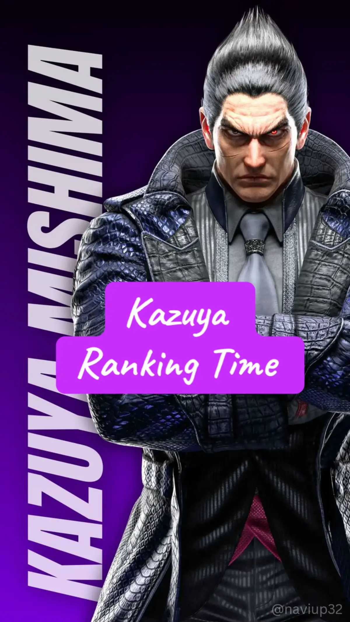 One of my favorite charcter in fighting games the baddest of them all !  Kazuya Mishima from tekken  one thing that i love the most about Kazuya design is how well this man dress sharp 👌🏽. #ranking #kazuya #kazuyamishima #tekken 