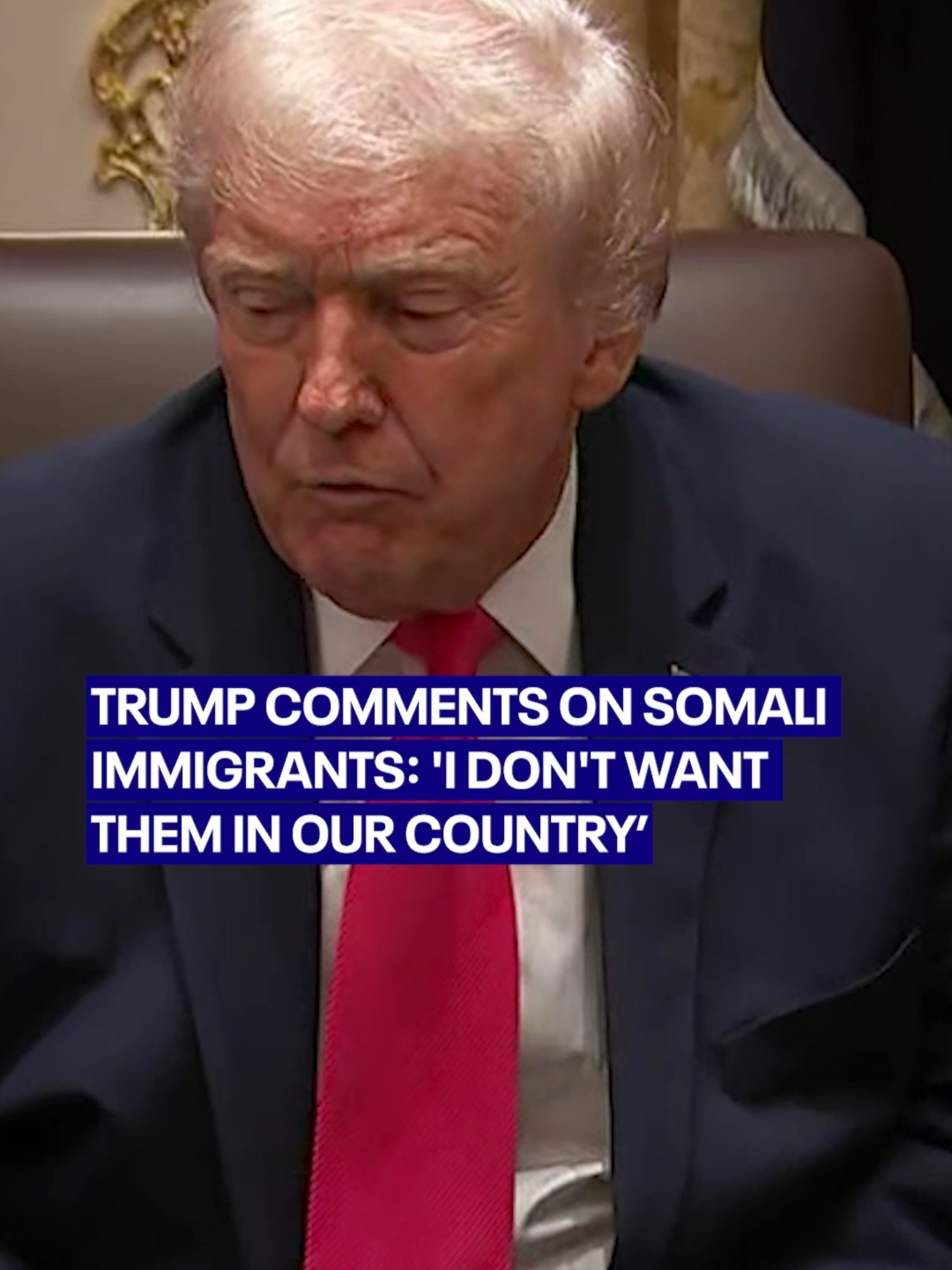 President Donald Trump commented on Gov. Tim Walz and immigrants from Somalia during his cabinet meeting Tuesday afternoon, saying: 
