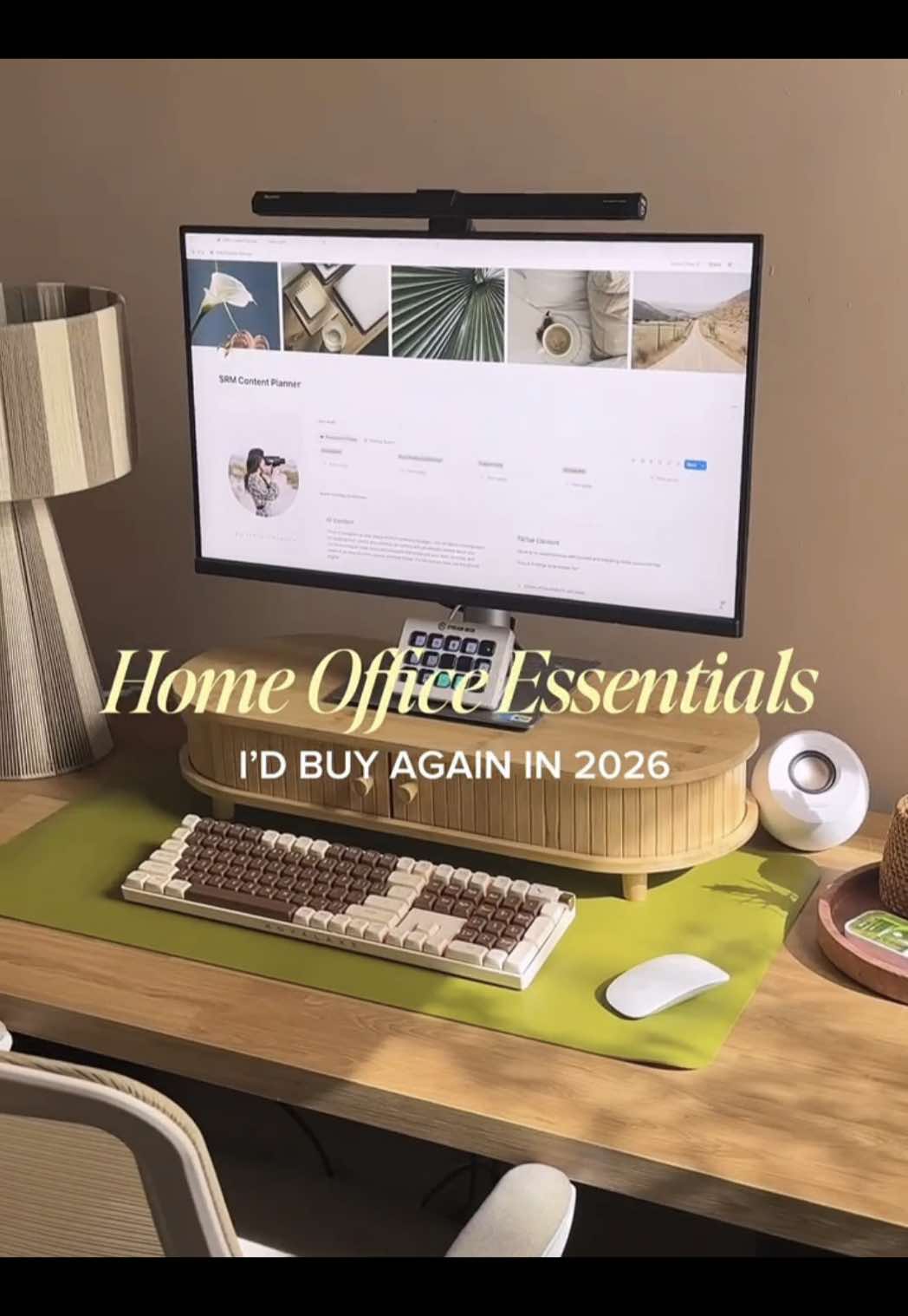 A little year-end review of some of my wfh desk setup favorites ✨🎧💻 #amazonfinds #essentialproducts #desksetupideas #cozydesksetup 