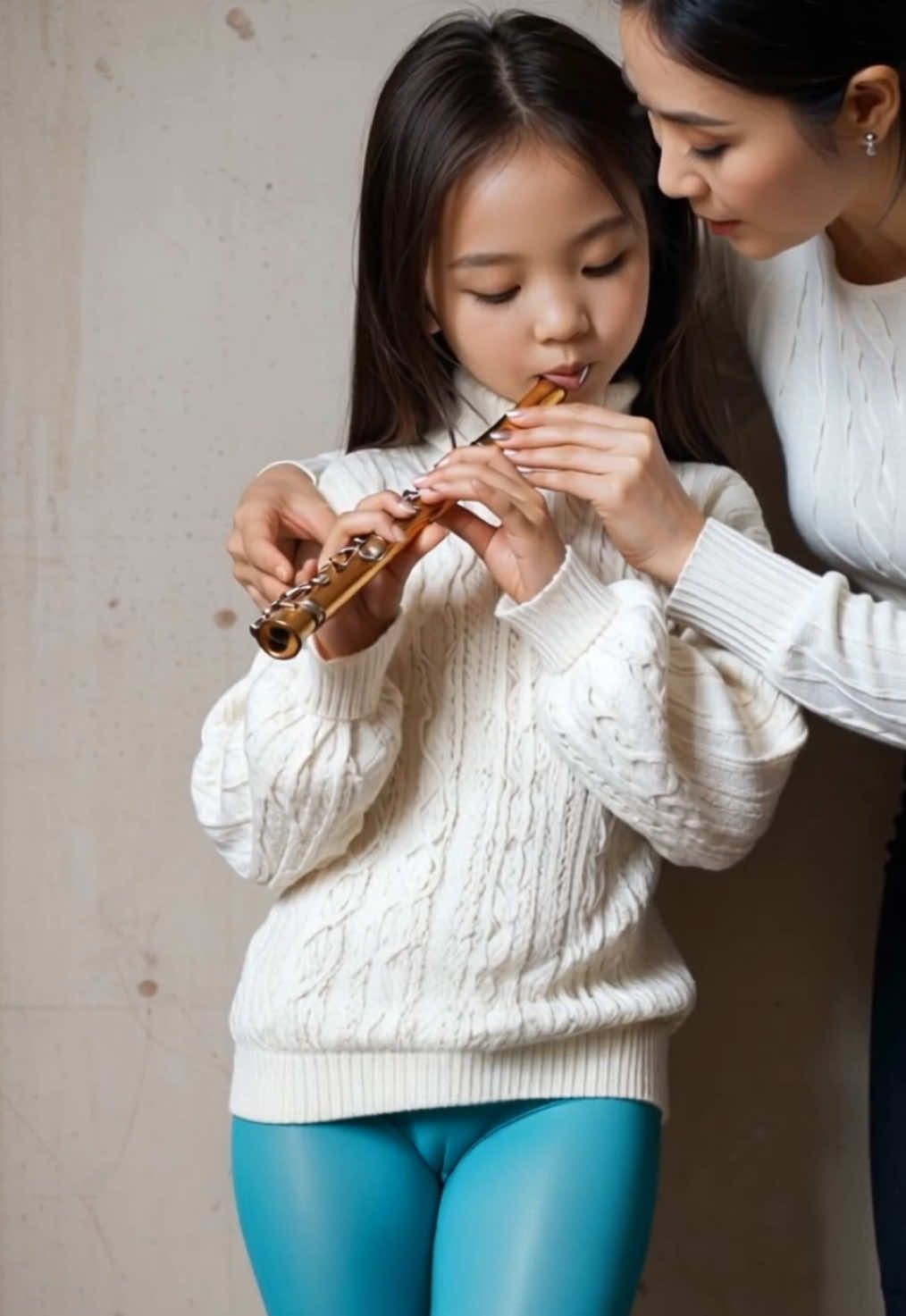 The schoolgirl is practicing for Christmas😘#china#littlegirl #christmas #leggings #cutegirl 