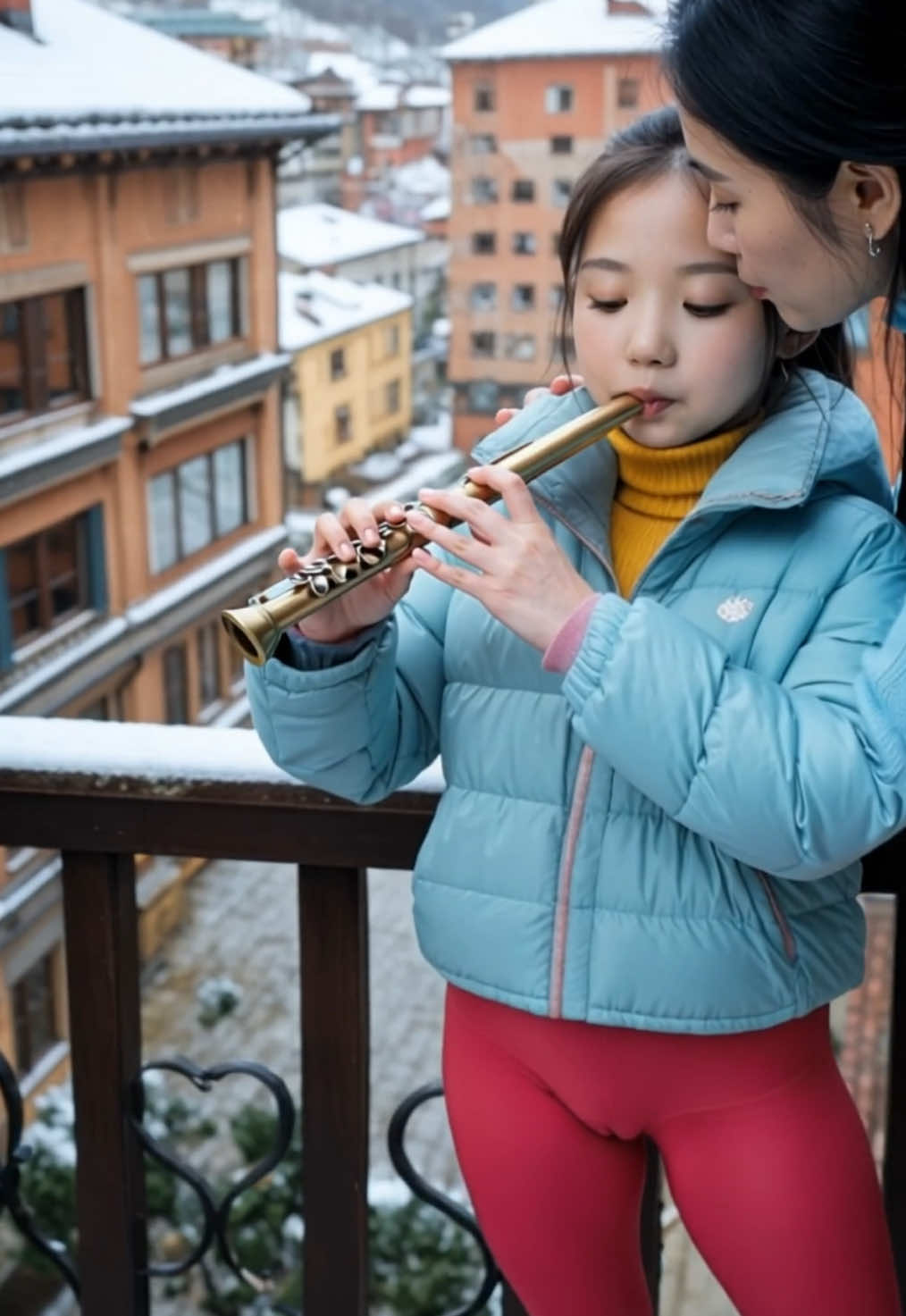 The schoolgirl is practicing for Christmas😏#china #littlegirl #christmas #leggings #cutegirl 