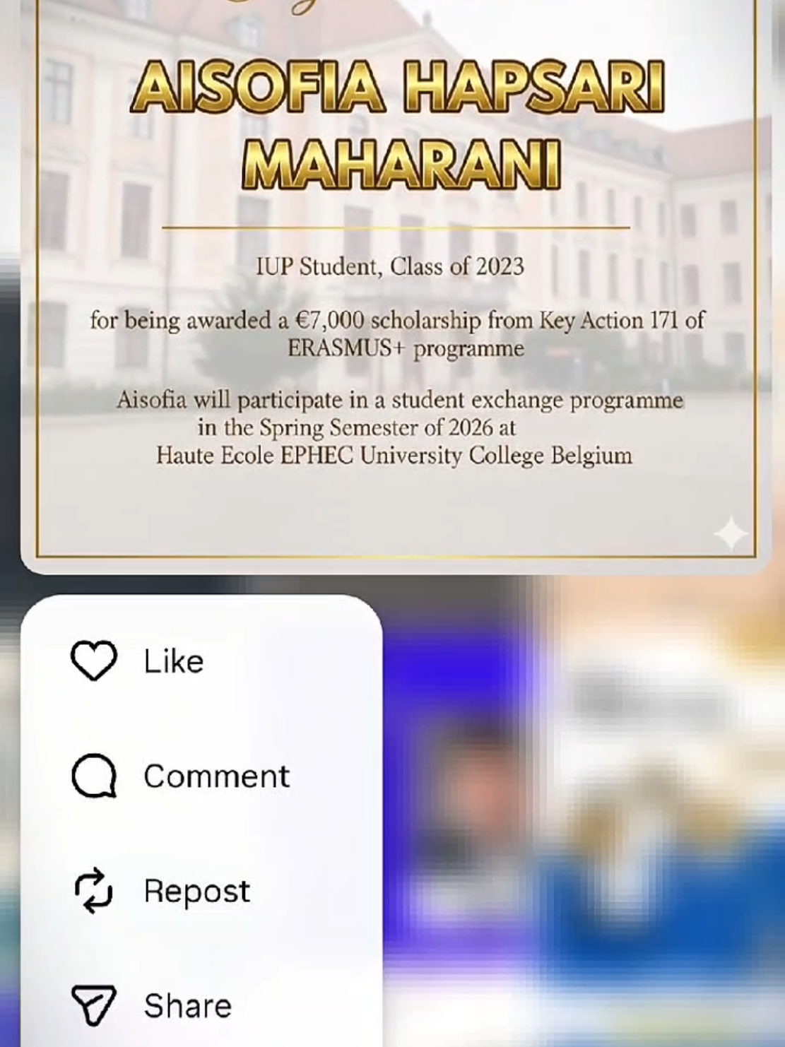 🎉🎉 #erasmus #scholarship #brussel 