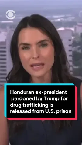 Juan Orlando Hernandez, a former Honduran president convicted of helping to smuggle 400 tons of cocaine into the United States has left prison after being pardoned by President Donald Trump, his wife said Tuesday. Trump's controversial pardon came as the U.S. president is simultaneously ordering the bombing of boats in the Caribbean allegedly carrying drugs. He is also heavily backing a candidate from Hernandez's party in Honduras's tense, ongoing presidential election vote count. In March of last year, Hernandez was convicted in U.S. court of conspiring to import cocaine into the U.S. He had served two terms as the leader of the Central American nation of roughly 10 million people. Hernández has been appealing his conviction and serving time at the U.S. Penitentiary, Hazelton in West Virginia. #honduras #trump #usa #crime #president 